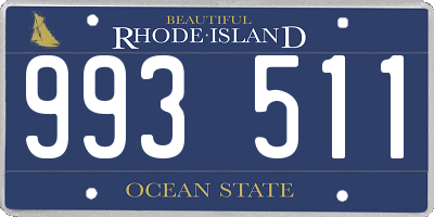 RI license plate 993511