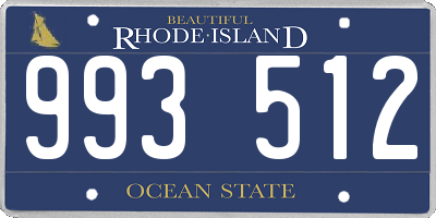 RI license plate 993512