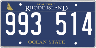 RI license plate 993514