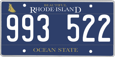 RI license plate 993522