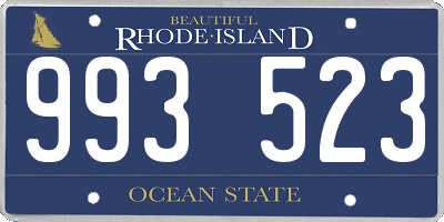 RI license plate 993523