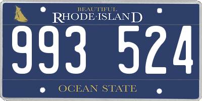 RI license plate 993524