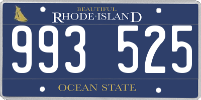 RI license plate 993525