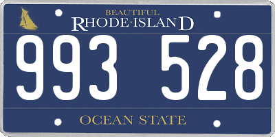 RI license plate 993528