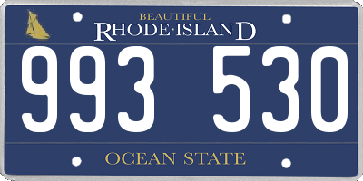 RI license plate 993530