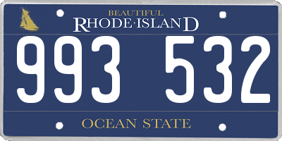 RI license plate 993532