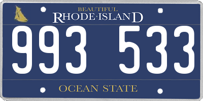RI license plate 993533