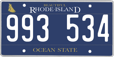 RI license plate 993534