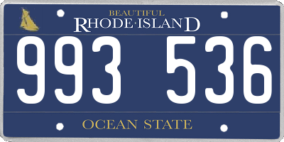 RI license plate 993536