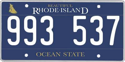 RI license plate 993537