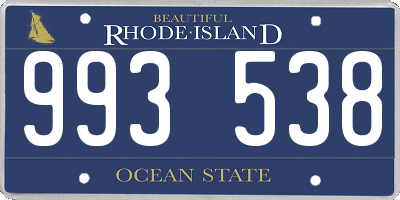 RI license plate 993538