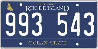 RI license plate 993543