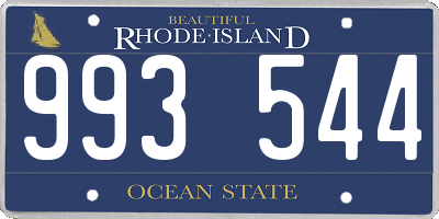 RI license plate 993544