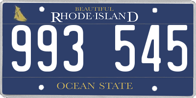 RI license plate 993545