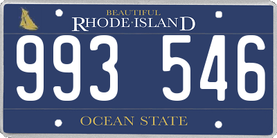 RI license plate 993546