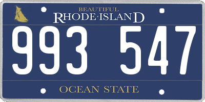 RI license plate 993547