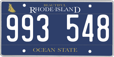 RI license plate 993548
