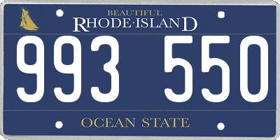 RI license plate 993550