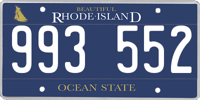 RI license plate 993552