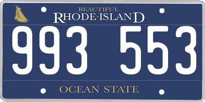 RI license plate 993553