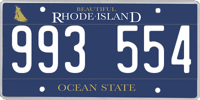 RI license plate 993554