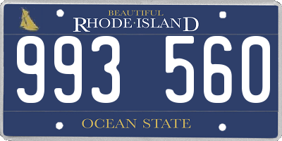 RI license plate 993560
