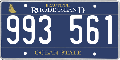 RI license plate 993561