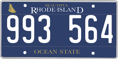 RI license plate 993564