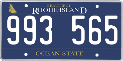 RI license plate 993565