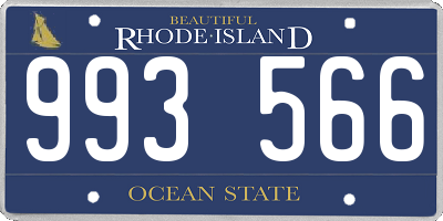 RI license plate 993566