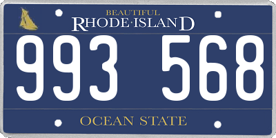 RI license plate 993568