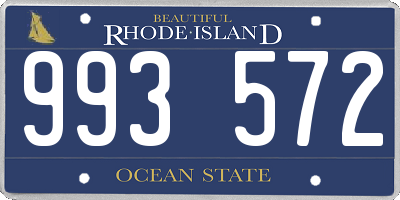 RI license plate 993572