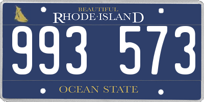 RI license plate 993573