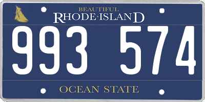 RI license plate 993574