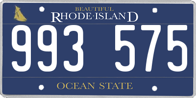 RI license plate 993575