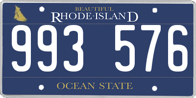 RI license plate 993576