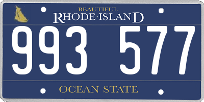 RI license plate 993577