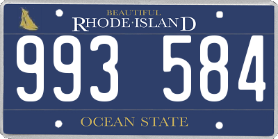 RI license plate 993584