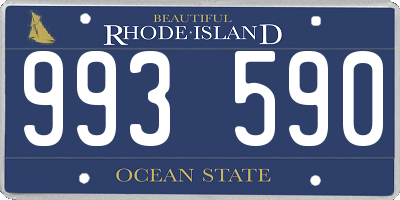 RI license plate 993590