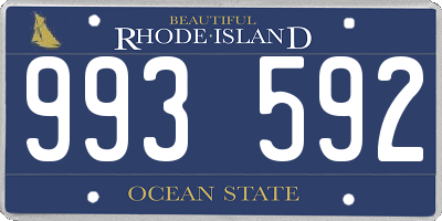 RI license plate 993592
