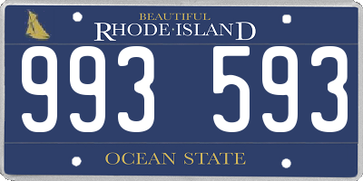 RI license plate 993593