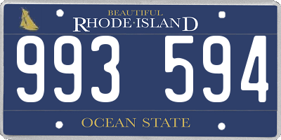 RI license plate 993594