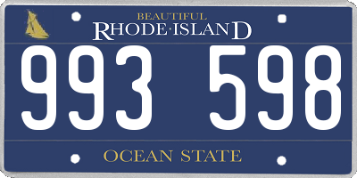 RI license plate 993598