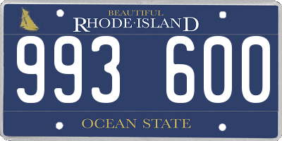 RI license plate 993600