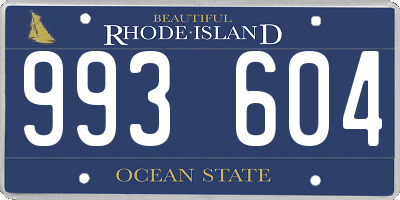 RI license plate 993604