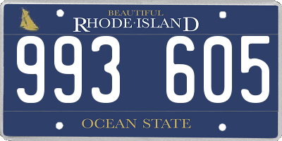 RI license plate 993605