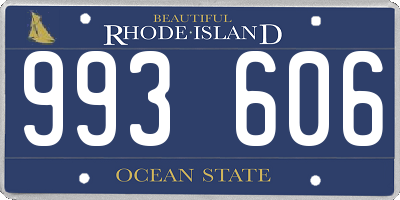 RI license plate 993606