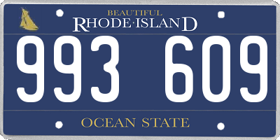 RI license plate 993609