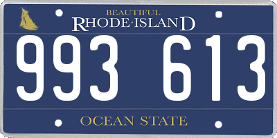RI license plate 993613