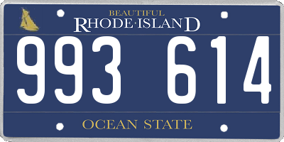 RI license plate 993614